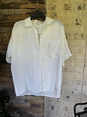 Go Linen L'Zinger Short Sleeve Linen Shirt-Size 1